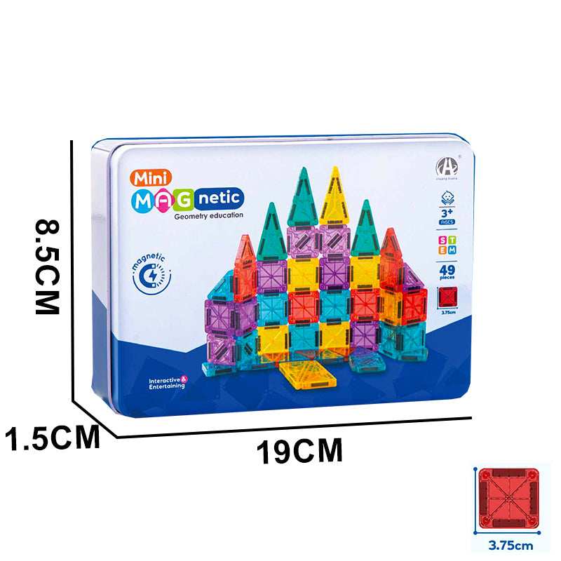 49PCS Magnetic Building Blocks with Iron Box for kids in Kuwait